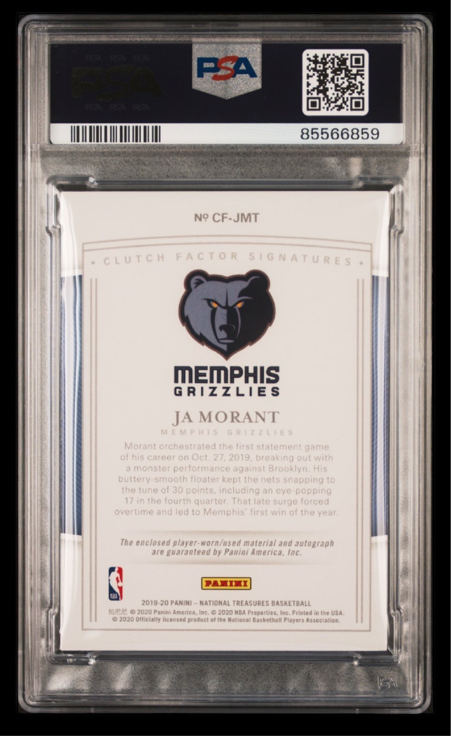 2019 National Treasures Clutch Factor Signatures RJA /25 PSA Auth/10