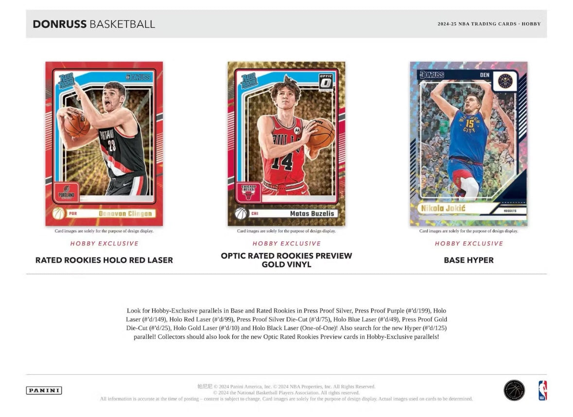 2024-25 Panini Donruss Basketball Hobby Box 1 AUTO PER BOX!