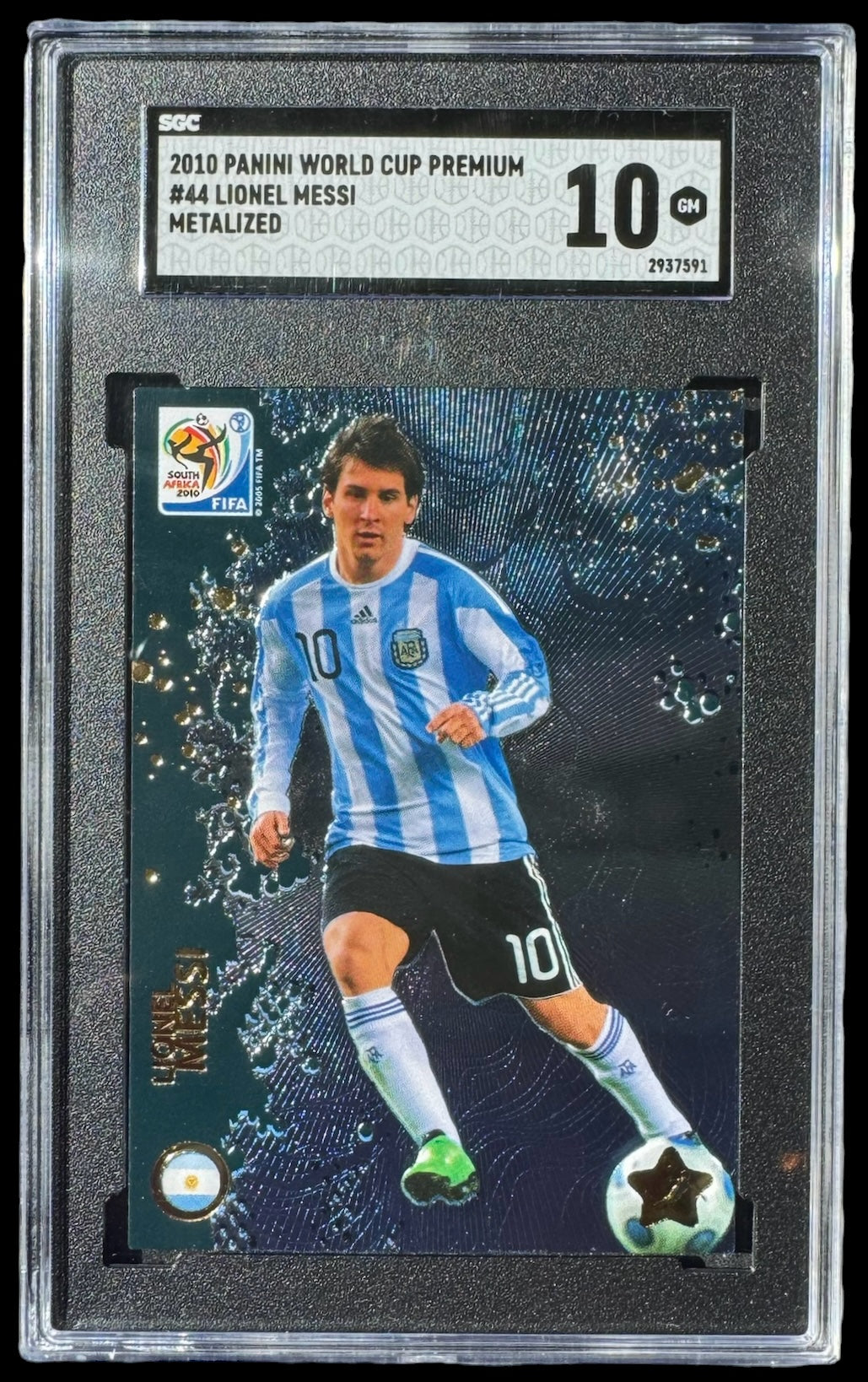 2010 Panini FIFA World Cup South Africa Argentina LIONEL MESSI #44 