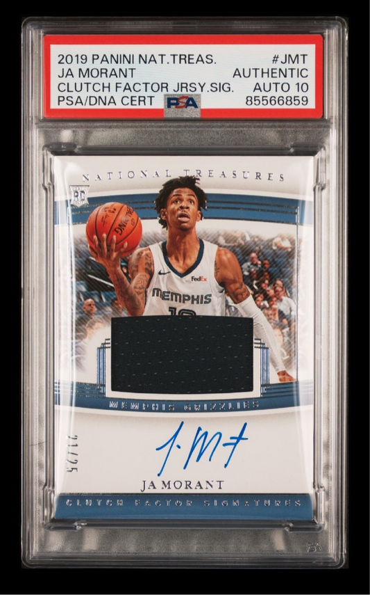 2019 National Treasures Clutch Factor Signatures RJA  /25 PSA Auth/10