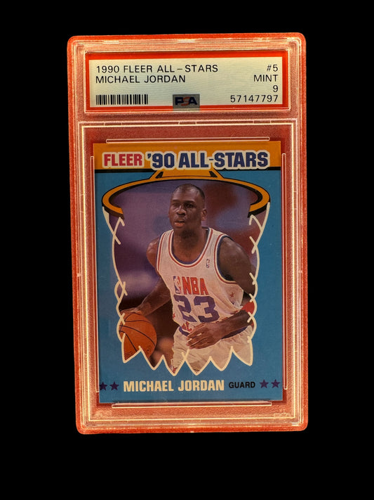 1990 NBA Fleer All-Stars Michael Jordan #5 PSA 9 MINT