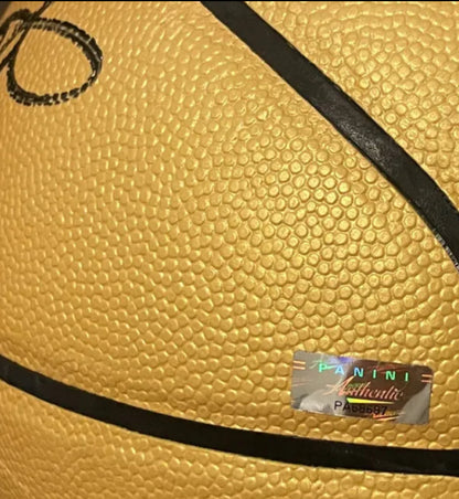 KEVIN DURANT Autographed Warriors 2017 Champions Gold Basketball PANINI Signed