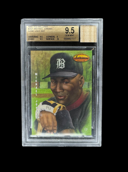 1994 Ted Williams  #DG1 Michael Jordan GU Bat Piece BGS 9.5