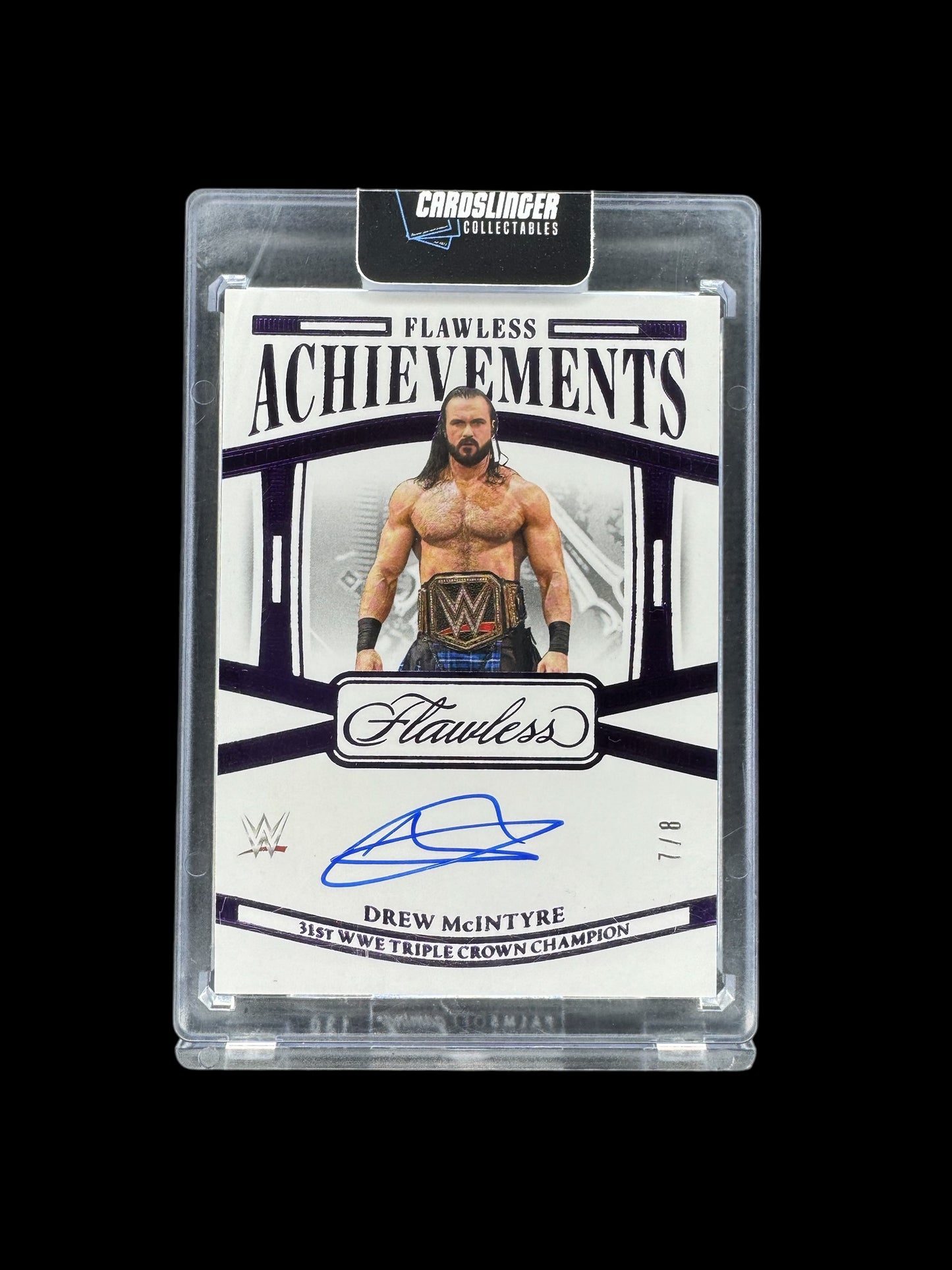 Panini Flawless WWE Drew McIntyre Flawless Achievements On Card Auto #/8