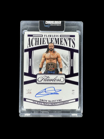 Panini Flawless WWE Drew McIntyre Flawless Achievements On Card Auto #/8