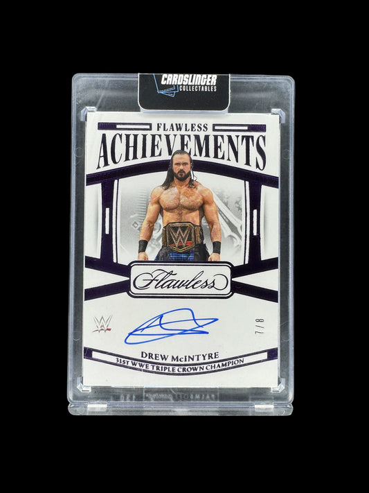 Panini Flawless WWE Drew McIntyre Flawless Achievements On Card Auto #/8