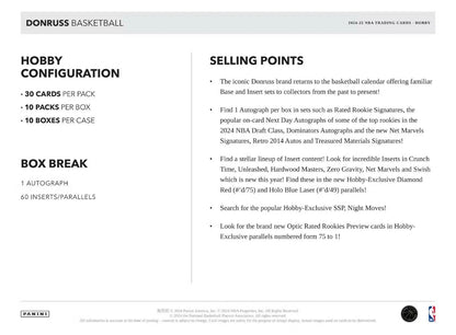 2024-25 Panini Donruss Basketball Hobby Box 1 AUTO PER BOX!