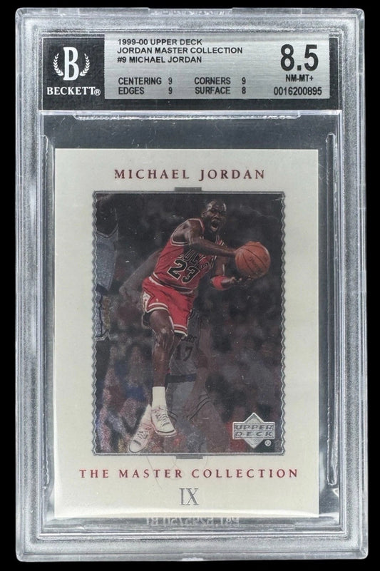 1999-00 UPPER DECK MJ MASTER COLL Michael Jordan #9 #/500 BULLS BGS 8.5