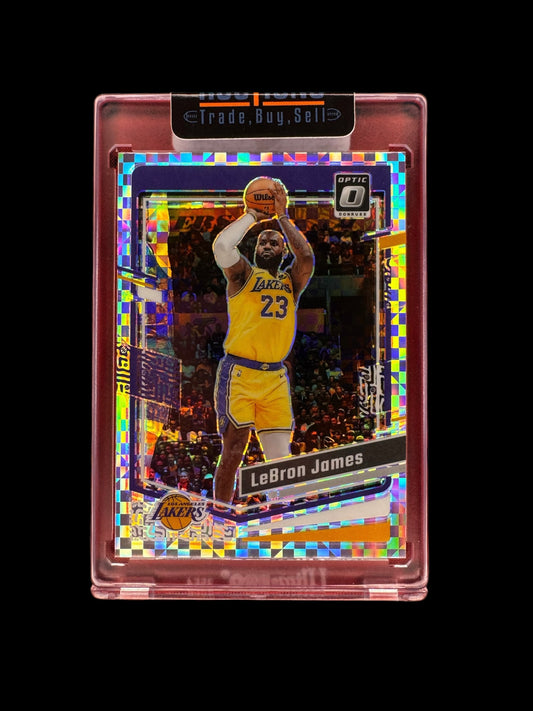 2023-24 Donruss Optic LeBron James CHECKERBOARD PRIZM SSP Lakers