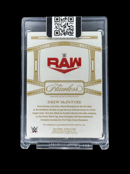 Panini Flawless WWE Drew McIntyre Flawless Achievements On Card Auto #/8