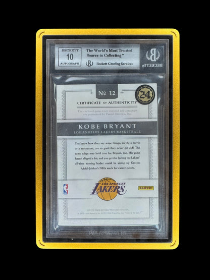 2012-13 National Treasures Timeline Materials Signatures Kobe Bryant BGS 9/10
