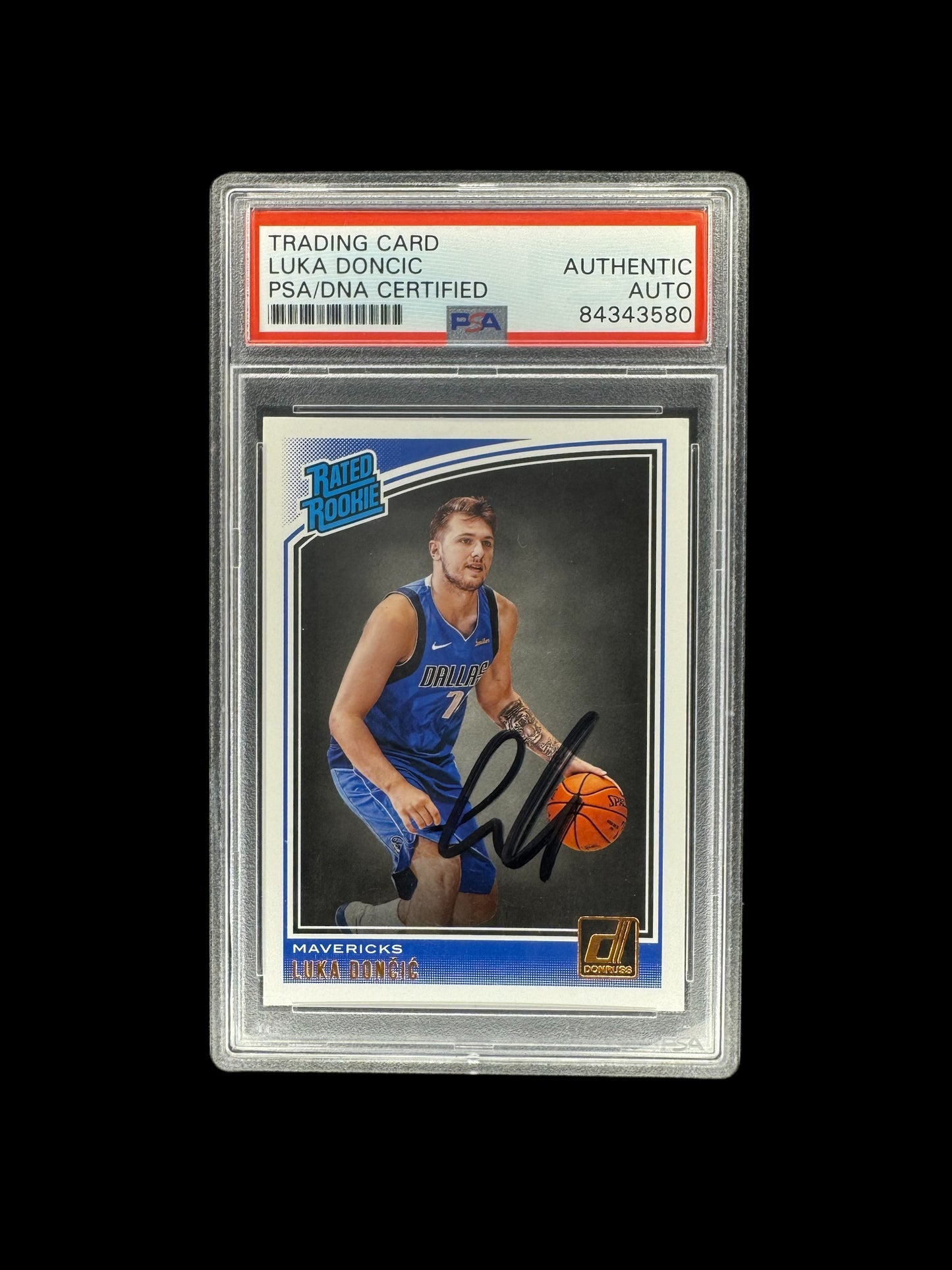 2018-19 Donruss Rated Rookie Luka Doncic RC PSA/DNA AUTHENTICATED AUTO