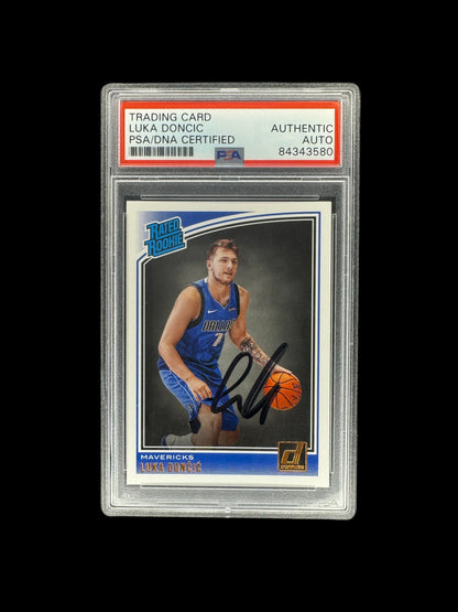 2018-19 Donruss Rated Rookie Luka Doncic RC PSA/DNA AUTHENTICATED AUTO