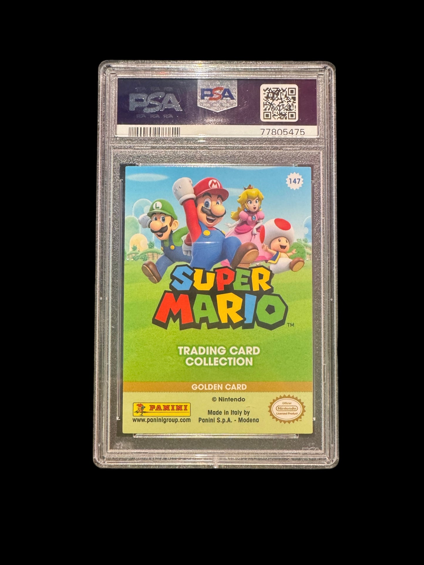 2022 Panini Super Mario Princess Peach Gold Card PSA 9