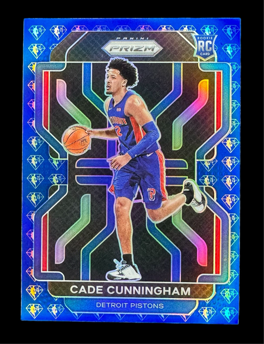 2021-22 Prizm Cade Cunningham NBA 75th Anniversary Prizm Rookie RC #282 Pistons