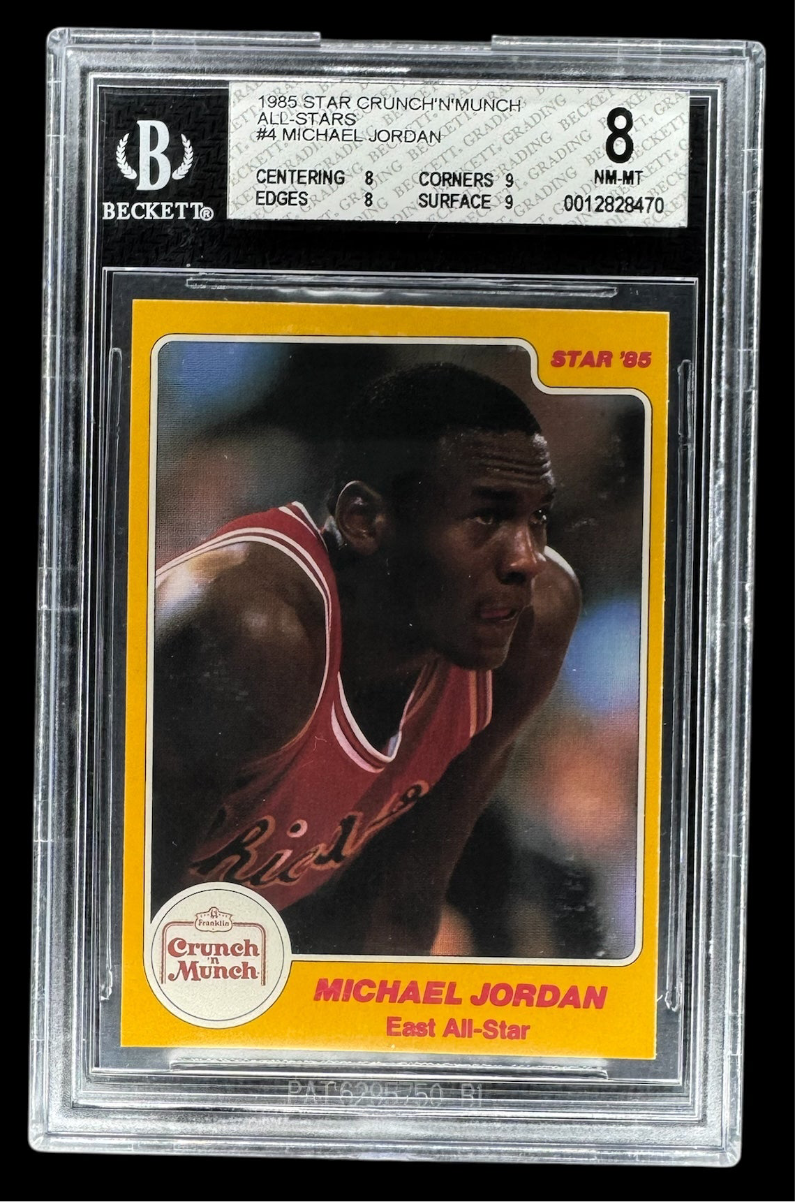 1985 Star Crunch'n'Munch All-Stars #4 Michael Jordan RC Rookie BGS 8 NM-MT BULLS