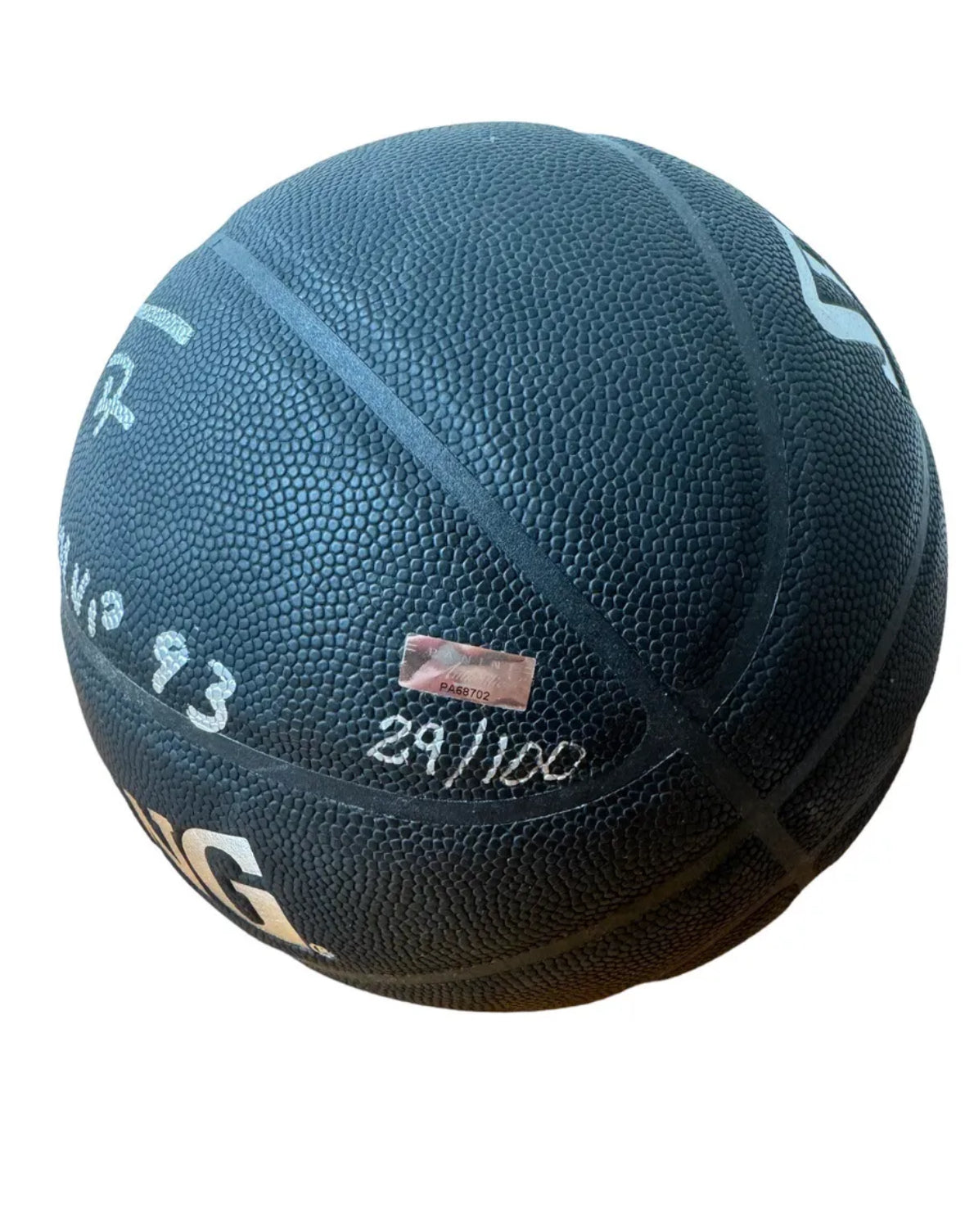 CHARLES BARKLEY In Scripted Limited Edition Black Spalding Basketball #/100