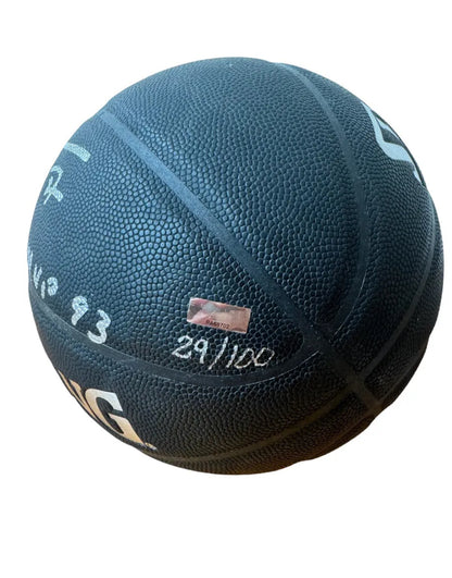 CHARLES BARKLEY In Scripted Limited Edition Black Spalding Basketball #/100
