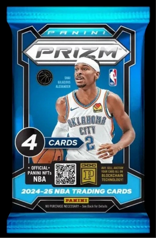 2024-25 Panini PRIZM NBA Basketball. Retail Pack - 4 Cards Per Pack