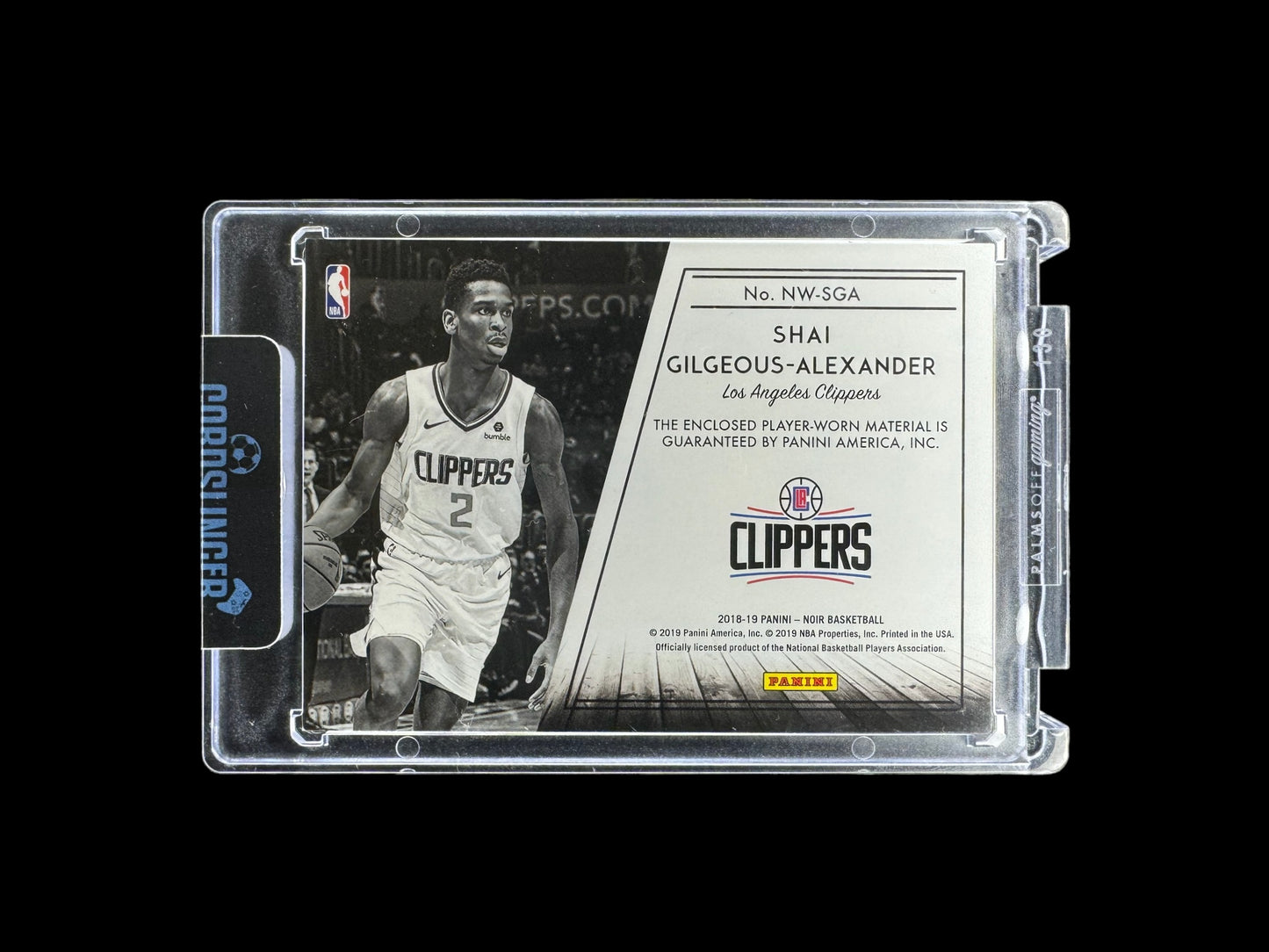 2018 Panini Noir New Wave Jerseys /99 Shai Gilgeous-Alexander #NW-SGA Rookie RC